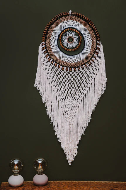 Atrapasueños de macrame - tejido a mano