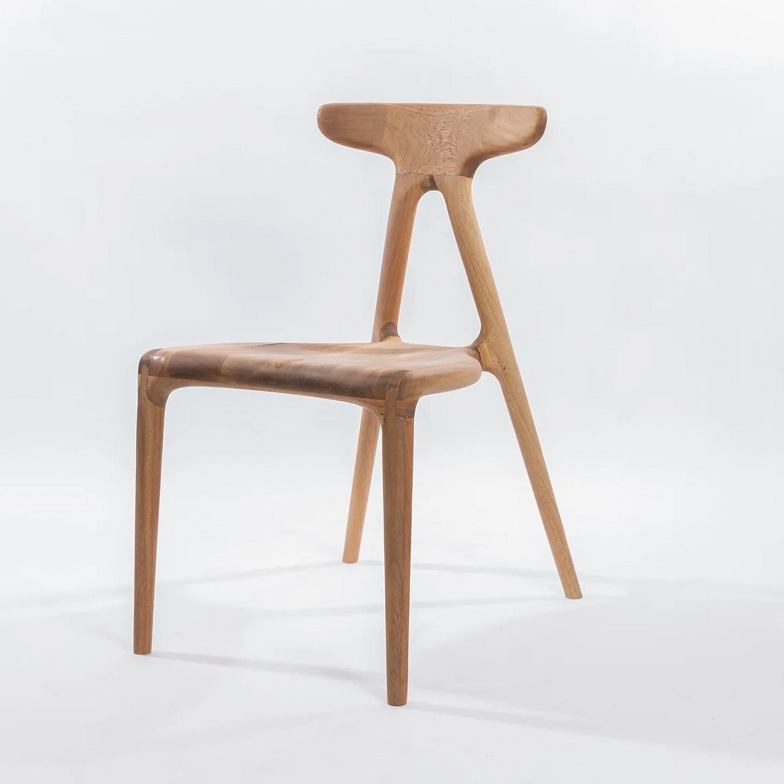 Silla hecha de madera rosa morada, sillas para comedor de madera