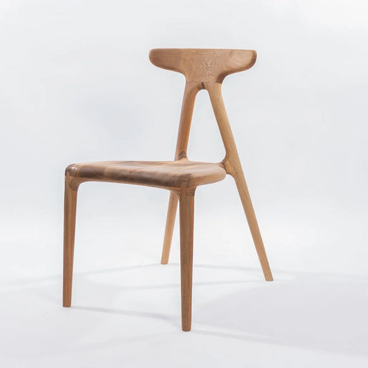 Silla hecha de madera rosa morada, sillas para comedor de madera