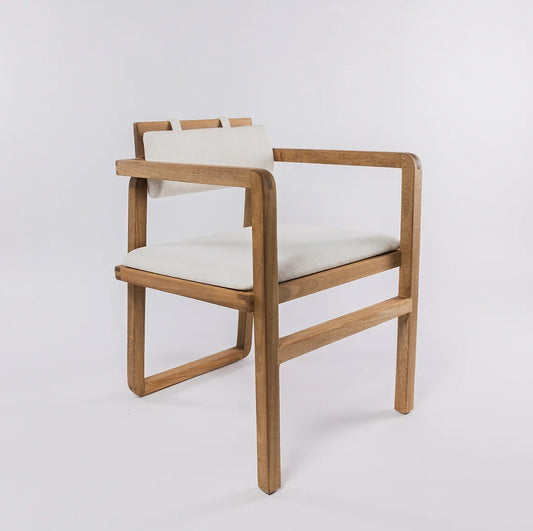 Silla cuadrada de madera rosa morada, sillas de madera para comedor