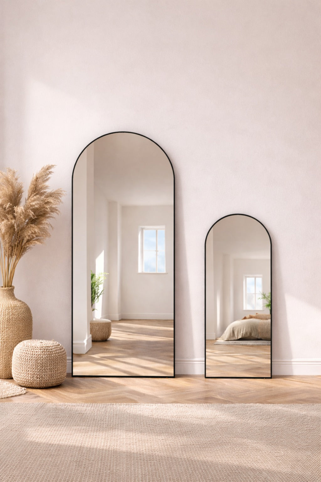 Espejo curvo chico y espejo curvo grande, venta en linea, espejo de cuerpo completo, espejo curvo