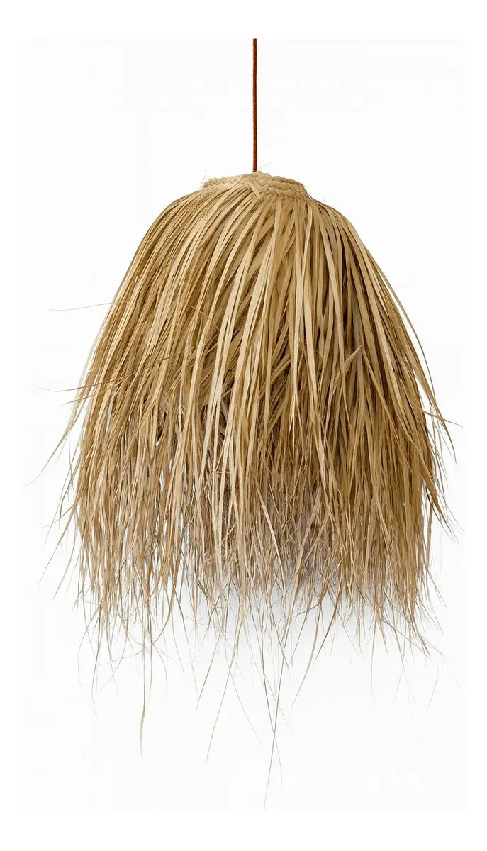 lampara tejida de palma, lampara colgante de fibra natural. Lampara artesanal de techo