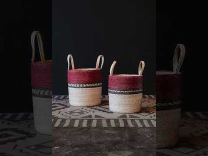 Canasto Bata cuadrado hecho con palma